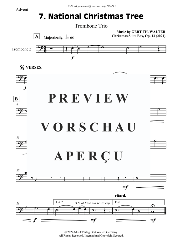 Produktgalerie: Seite 5 von 6 National Christmas Tree, , (Posaunen Trio)