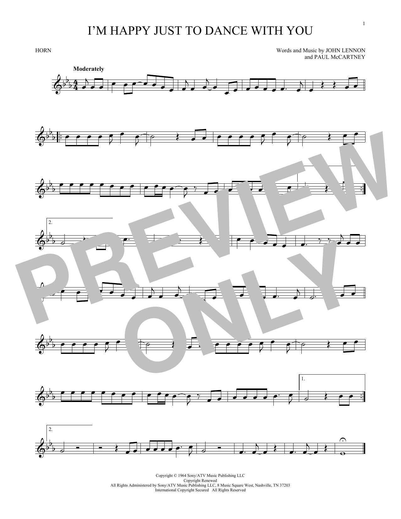 Produktgalerie: Seite 1 von 1 I'm Happy Just To Dance With You, The Beatles, Horn