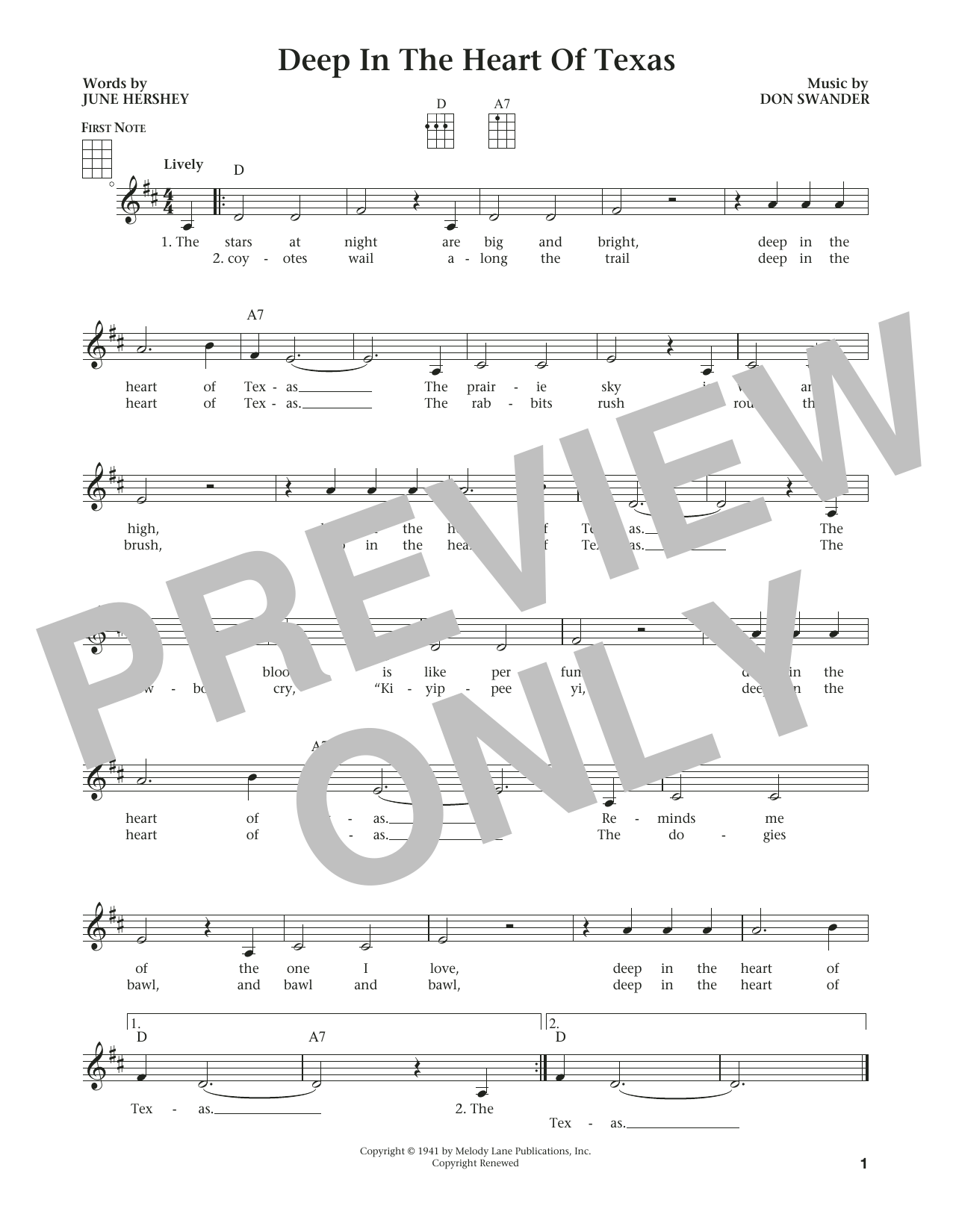 Product gallery: Page 1 of 1 Deep In The Heart Of Texas (from The Daily Ukulele) (arr. Liz and Jim Beloff), Bing Crosby