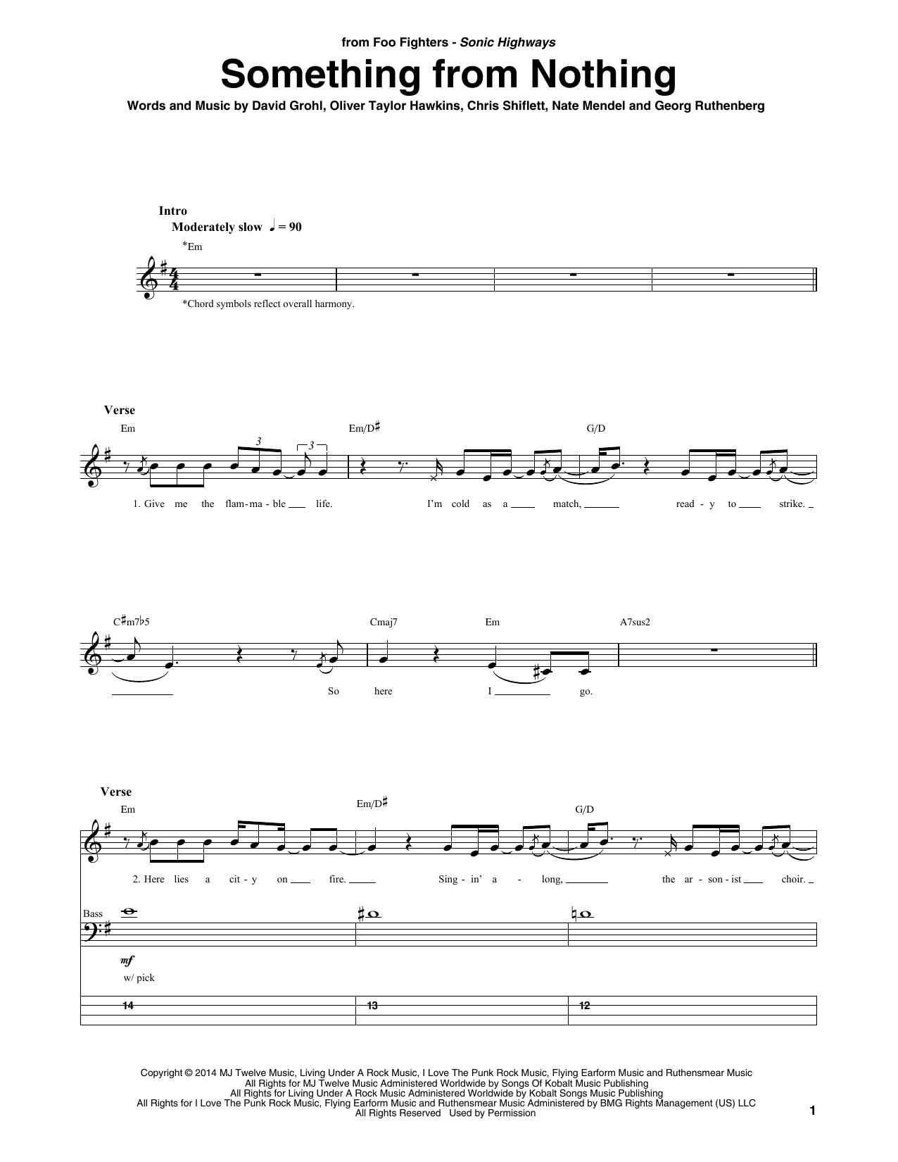 Produktgalerie: Seite 1 von 1 Something From Nothing, Foo Fighters, E-Bass