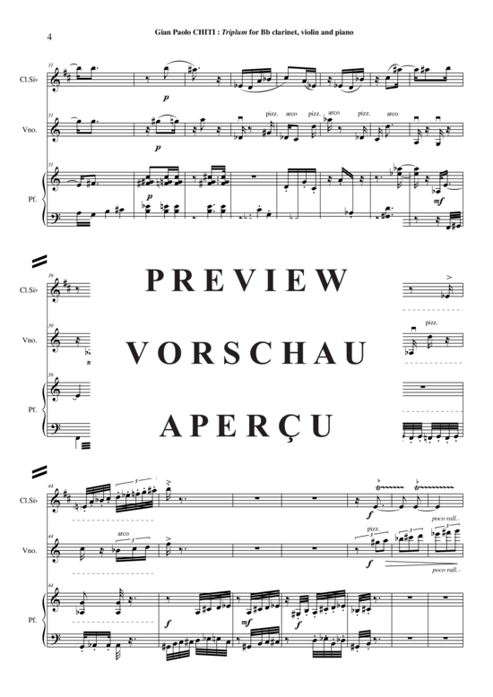 Product gallery: Page 5 of 21 Triplum , , (clarinet in Bb, violin + piano)