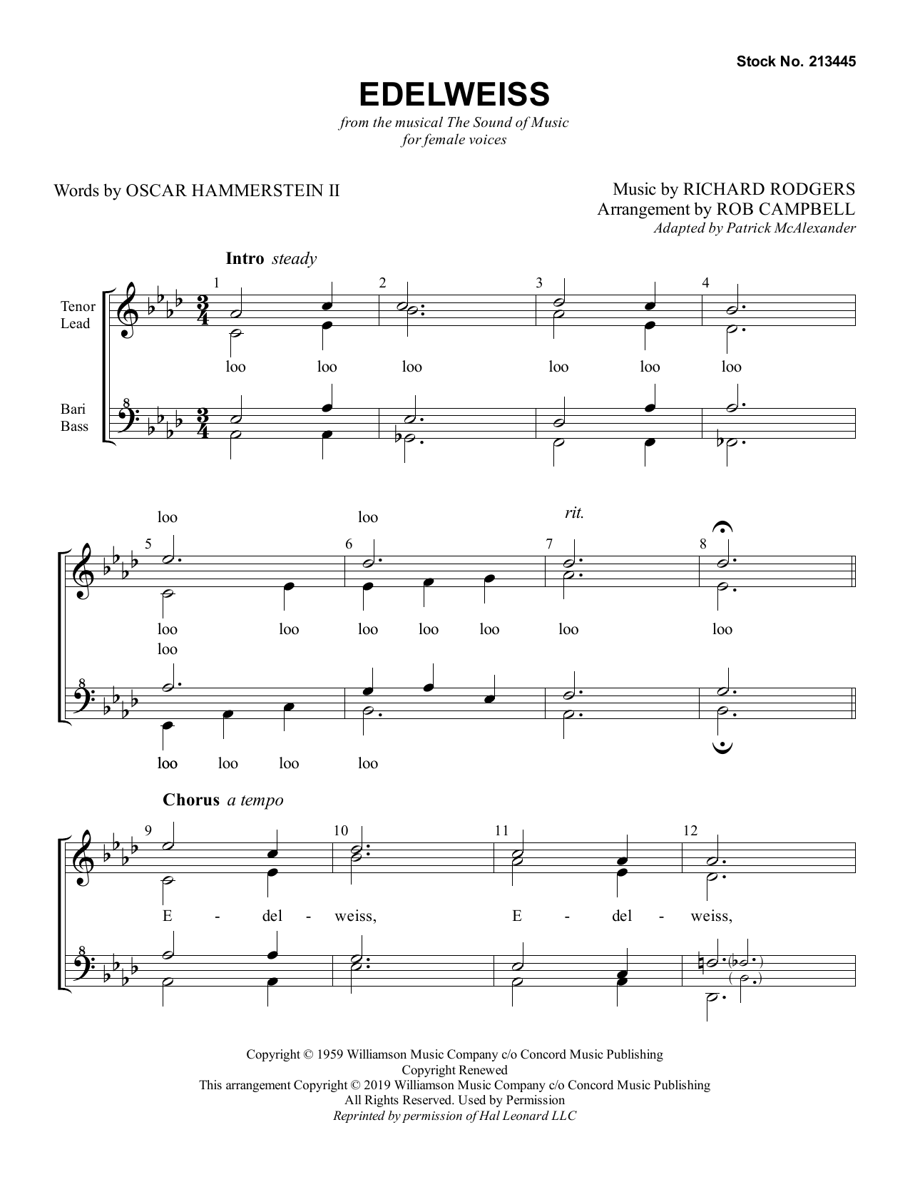 Produktgalerie: Seite 1 von 1 Edelweiss (from The Sound Of Music) (arr. Rob Campbell), Christopher Plummer, Chor
