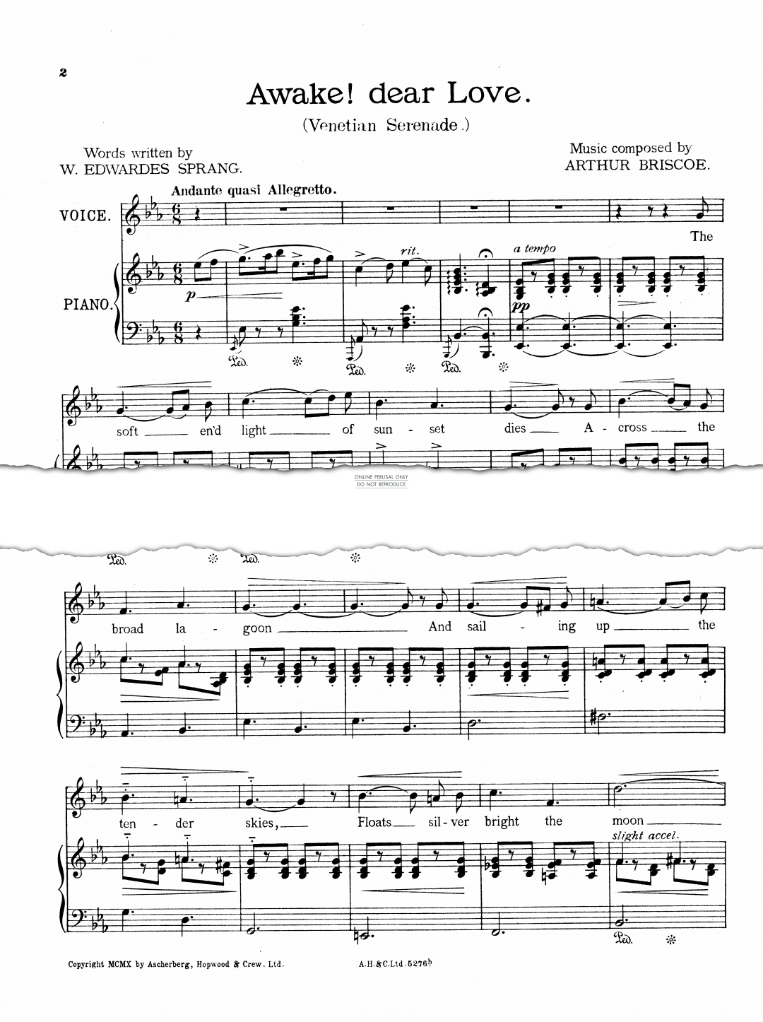 Produktgalerie: Seite 1 von 1 Awake! Dear Love, Arthur Briscoe, Gesang, Klavier