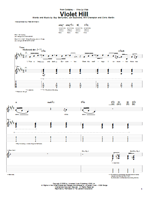 Product gallery: Page 1 of 1 Violet Hill, Coldplay
