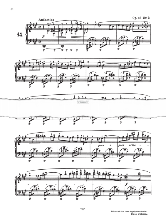Produktgalerie: Seite 1 von 1 Nocturne in F# Minor Op.48 No.2, Frederic Chopin, Klavier