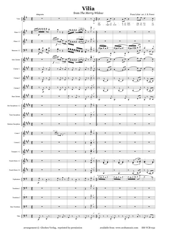 Produktbild zu: Vilja (aus Die lustige Witwe)Franz Léhar