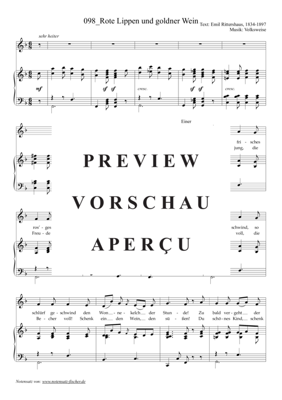 Product gallery: Page 2 of 3 Rote Lippen und goldner Wein , , (voice + piano)