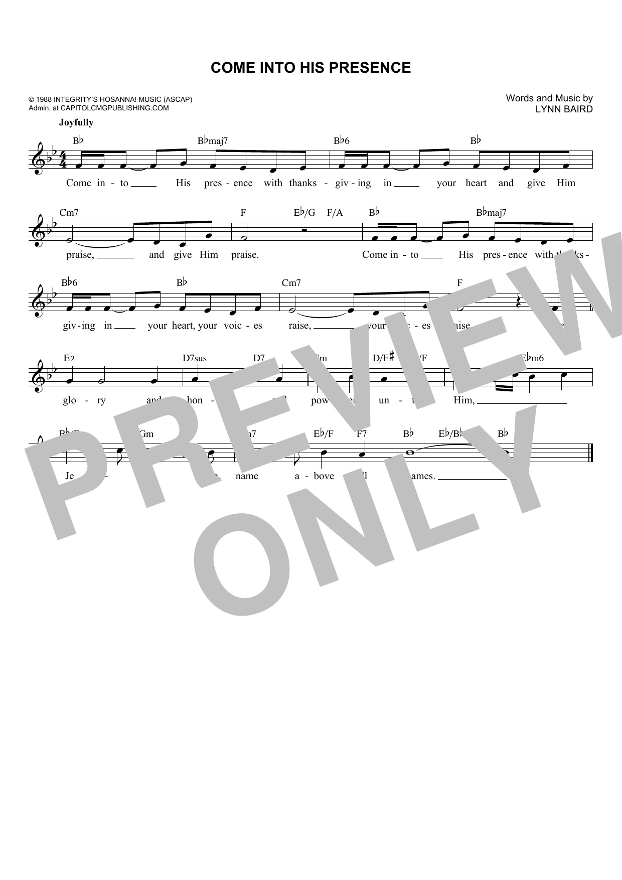 Produktbild zu: Come Into His Presence