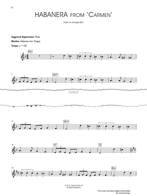 Produktgalerie: Seite 1 von 1 Habanera (from Carmen), Georges Bizet