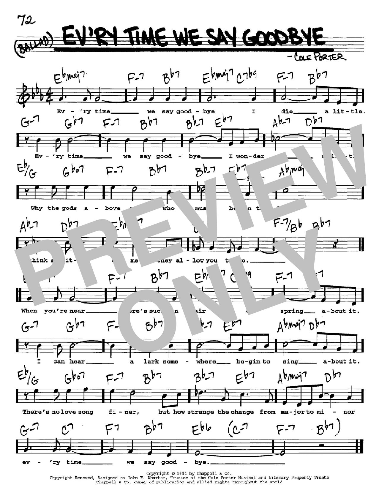Produktbild zu: Ev'ry Time We Say Goodbye