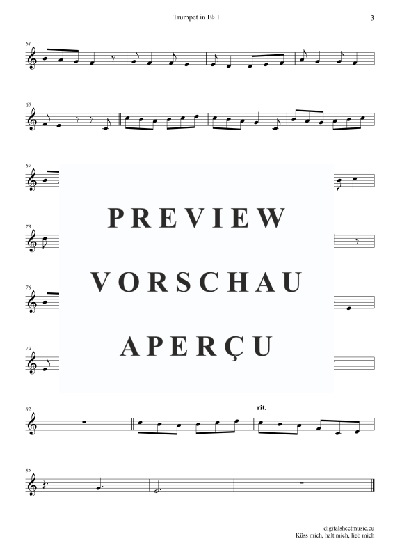 Produktgalerie: Seite 9 von 11 Küss Mich, Halt Mich, Lieb Mich, Egli, Beatrice, (Trompeten Trio + Klavier)