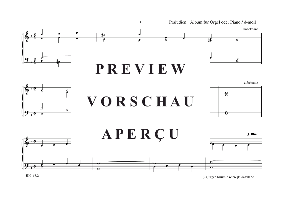 Product gallery: Page 3 of 11 Präludien D-Moll , , (organ/piano solo)