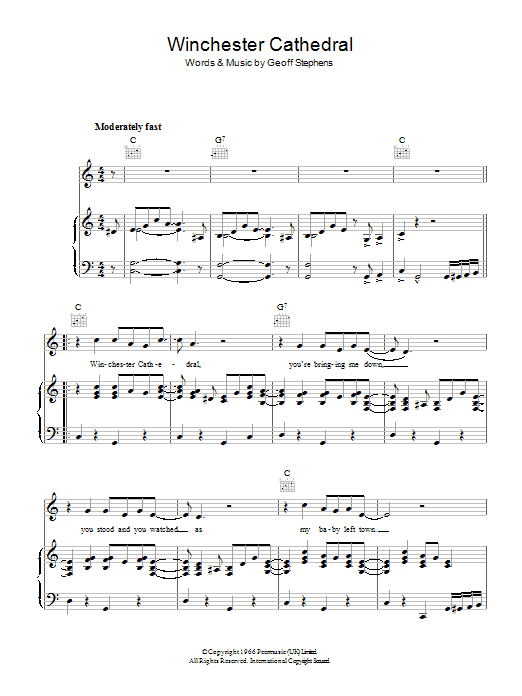 Produktgalerie: Seite 1 von 1 Winchester Cathedral, The New Vaudeville Band, Gesang, Gitarre, Klavier