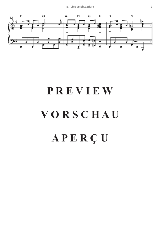 Product gallery: Page 5 of 5 Ich ging emol spaziere , , Piano Solo