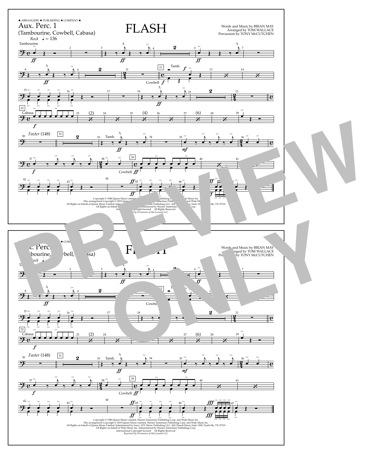 Product picture to: Flash (arr. Tom Wallace) - Aux. Perc. 1