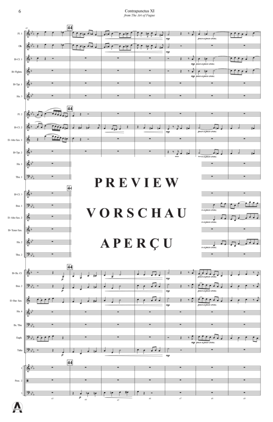 Produktgalerie: Seite 9 von 21 Contrapunctus 11 aus Kunst der Fuge , , (Concert Band)