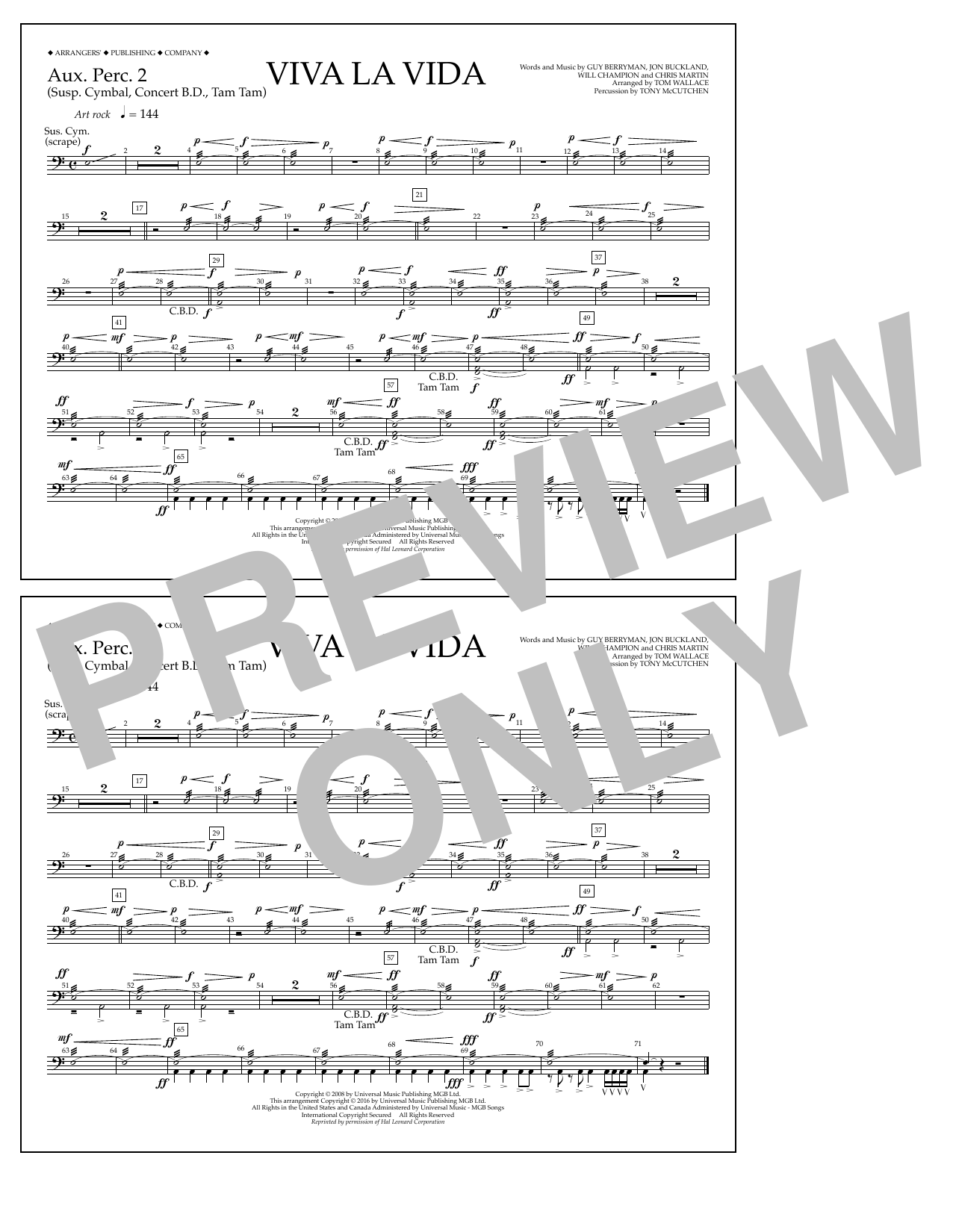 Produktbild zu: Viva La Vida - Aux. Perc. 2