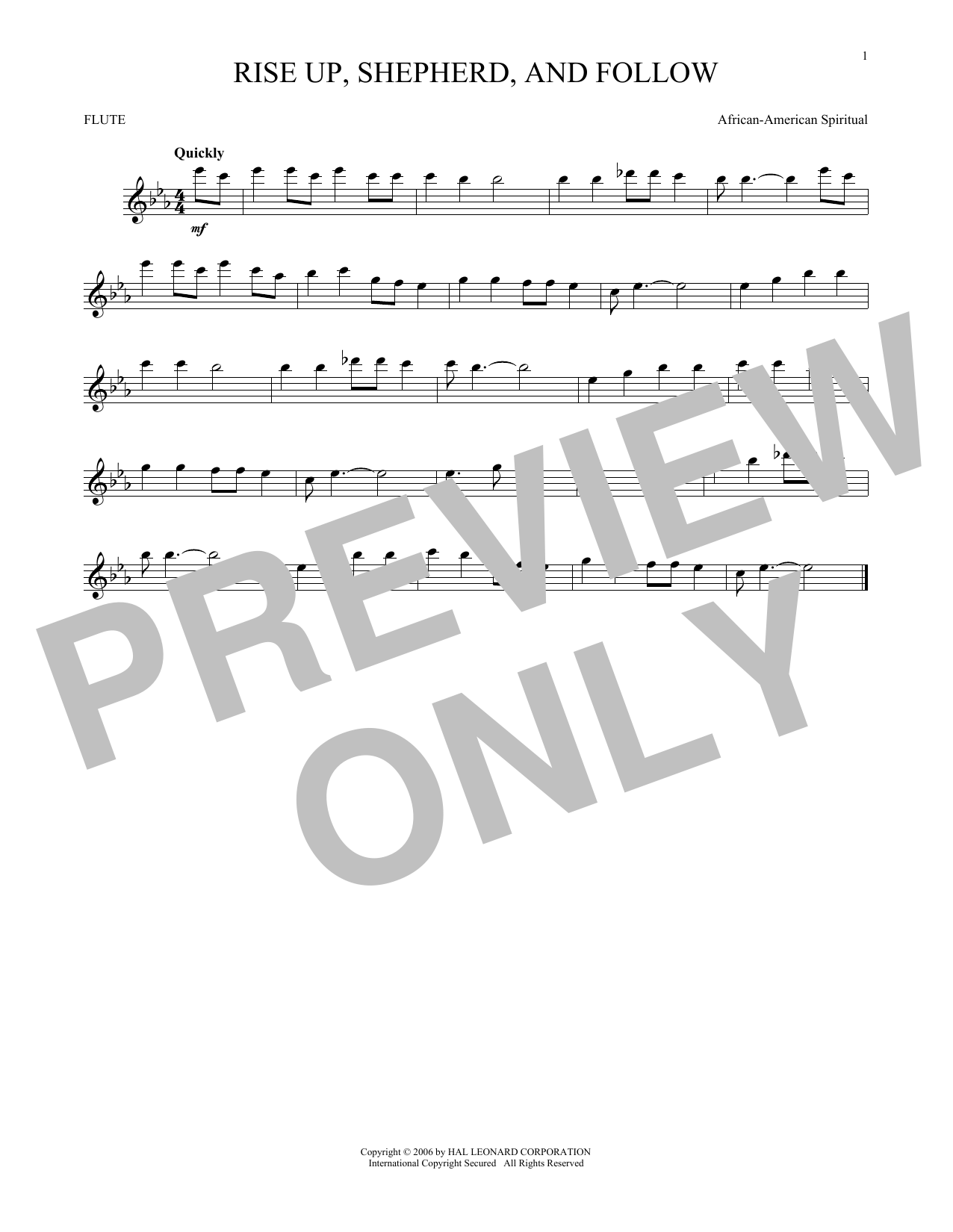 Product gallery: Page 1 of 1 Rise Up, Shepherd, And Follow, African-American Spiritual