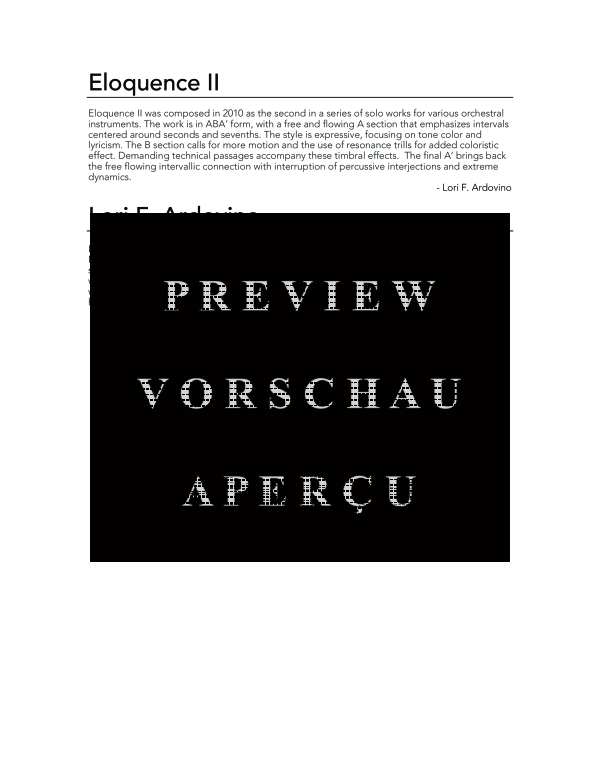 Product gallery: Page 4 of 7 Eloquence II, , (Klarinette Solo)