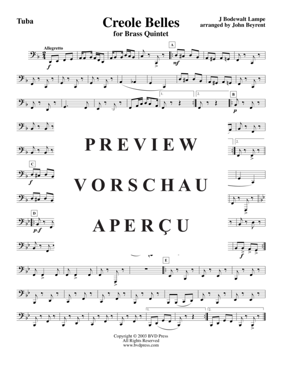 Produktgalerie: Seite 8 von 8 Creole Bells , , (Blechbläserquintett)