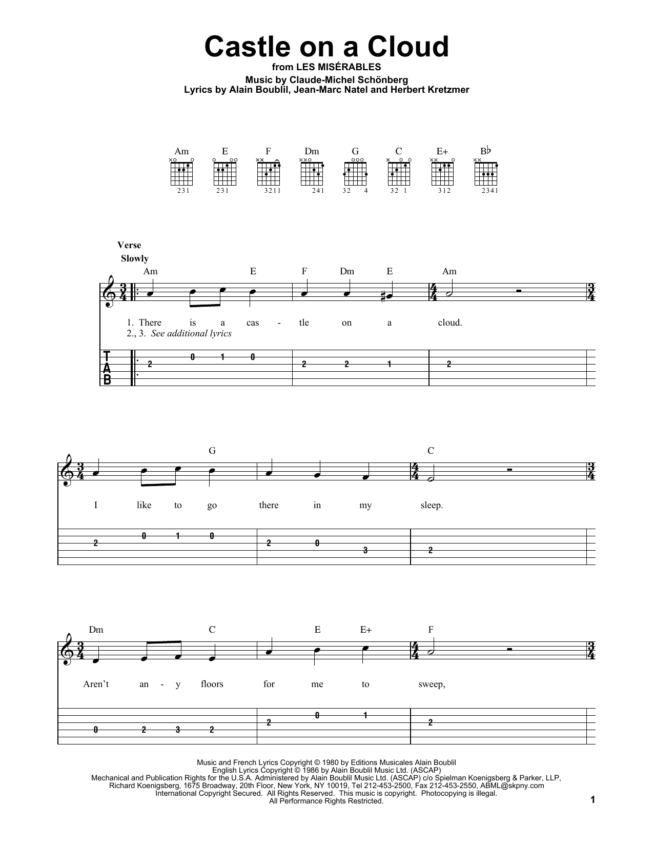 Produktbild zu: Castle On A Cloud (from Les Miserables)