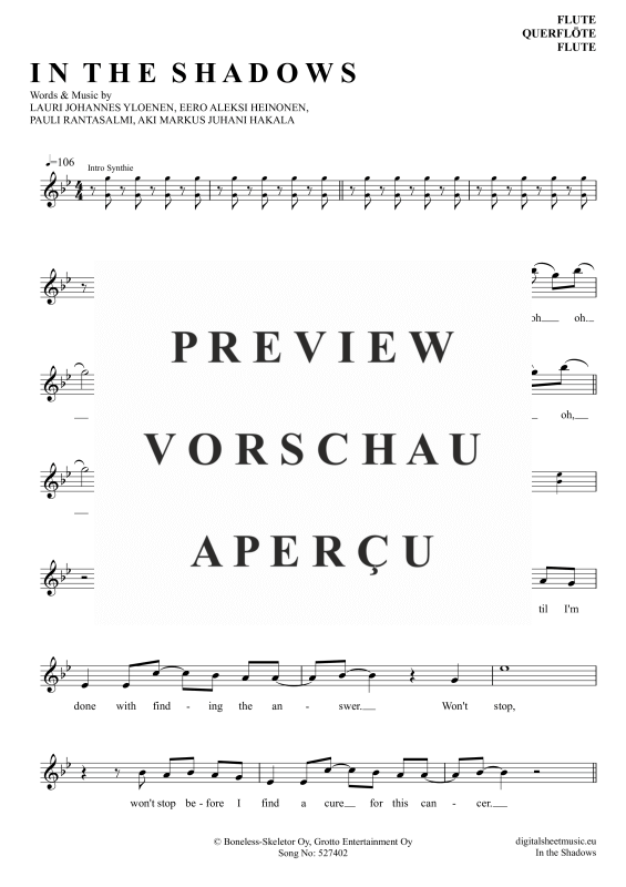 Product gallery: Page 2 of 5 In The Shadows, Rasmus, Querflöte