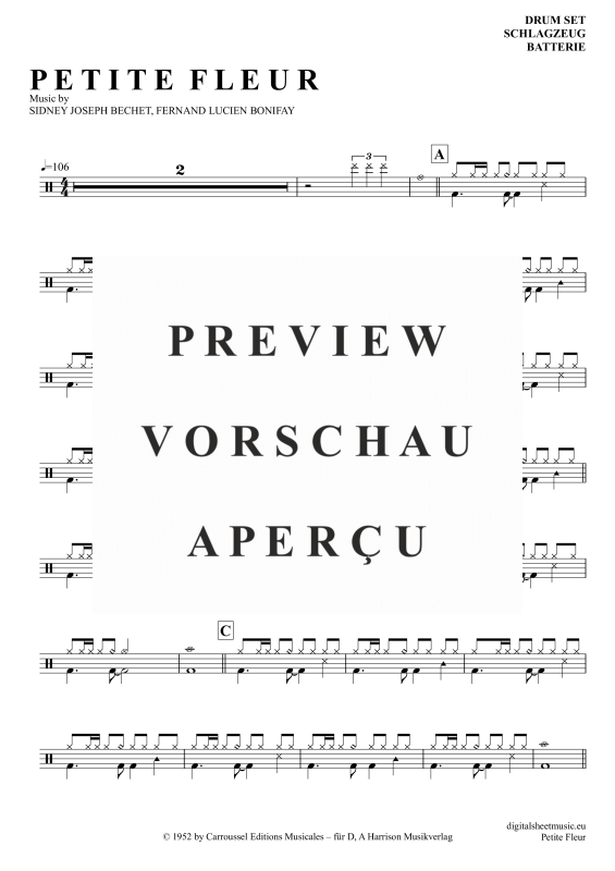 Product gallery: Page 2 of 3 Petite Fleur, Tex, Pete, (Drums)