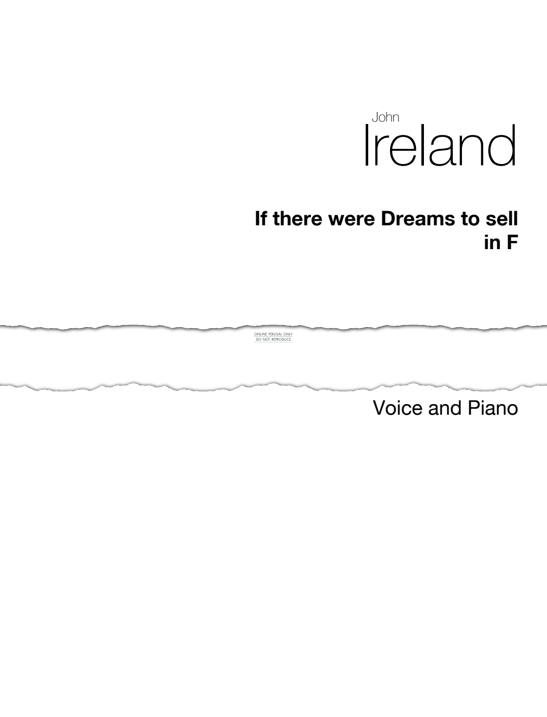 Produktgalerie: Seite 1 von 1 If There Were Dreams To Sell, John Ireland, Gesang, Klavier