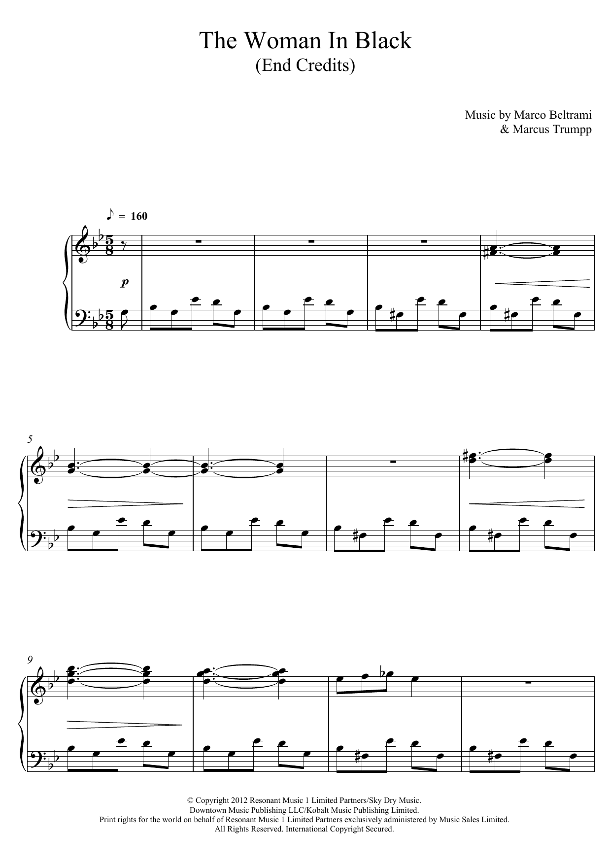 Product gallery: Page 1 of 1 The Woman In Black (End Credits), Marco Beltrami