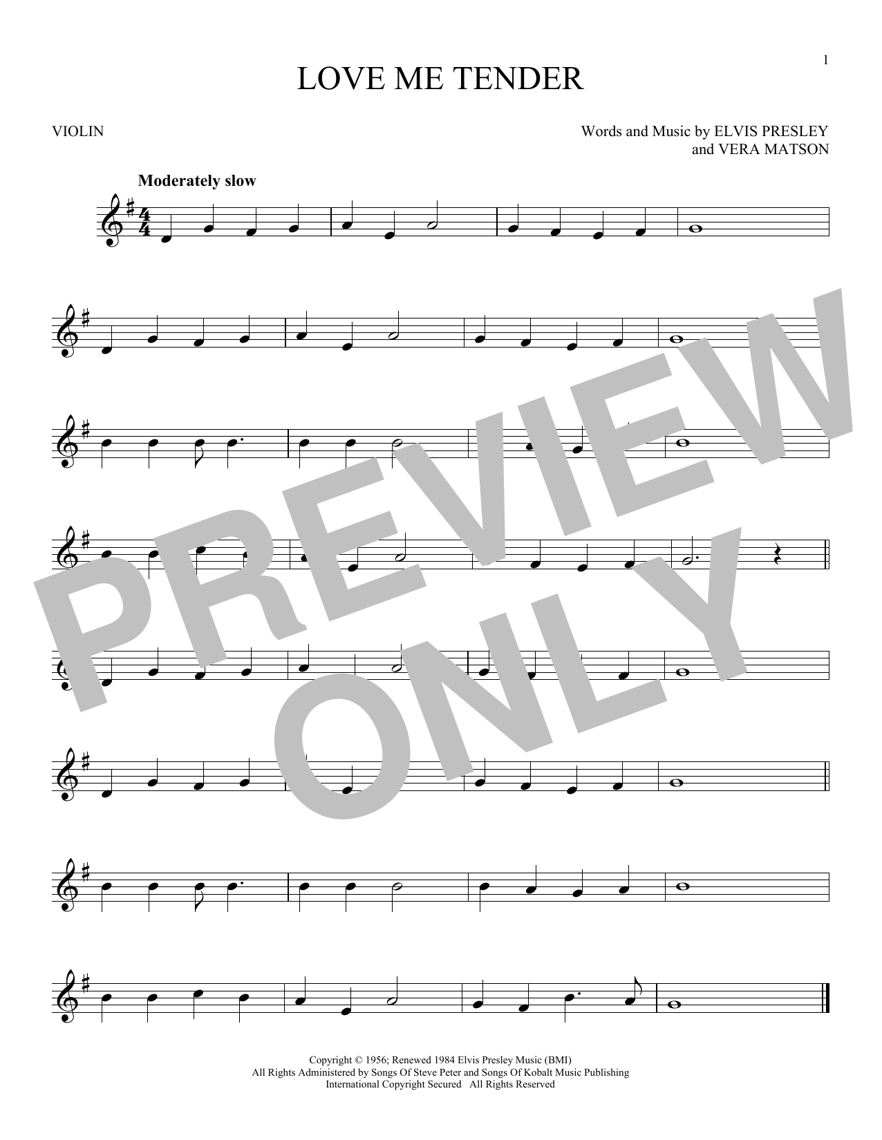 Product gallery: Page 1 of 1 Love Me Tender, Elvis Presley