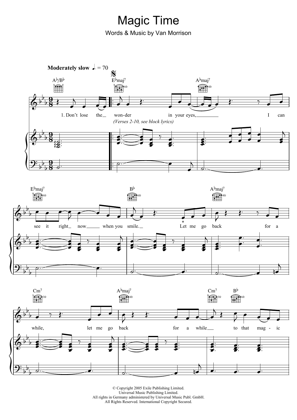 Produktgalerie: Seite 1 von 1 Magic Time, Van Morrison, Gesang, Gitarre, Klavier