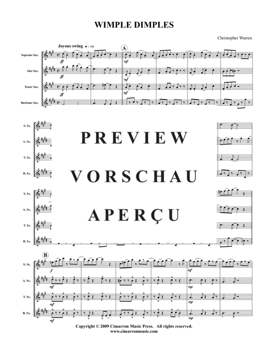 Product gallery: Page 2 of 12 Wimple Dimple , , (Saxophone quartet SATB)