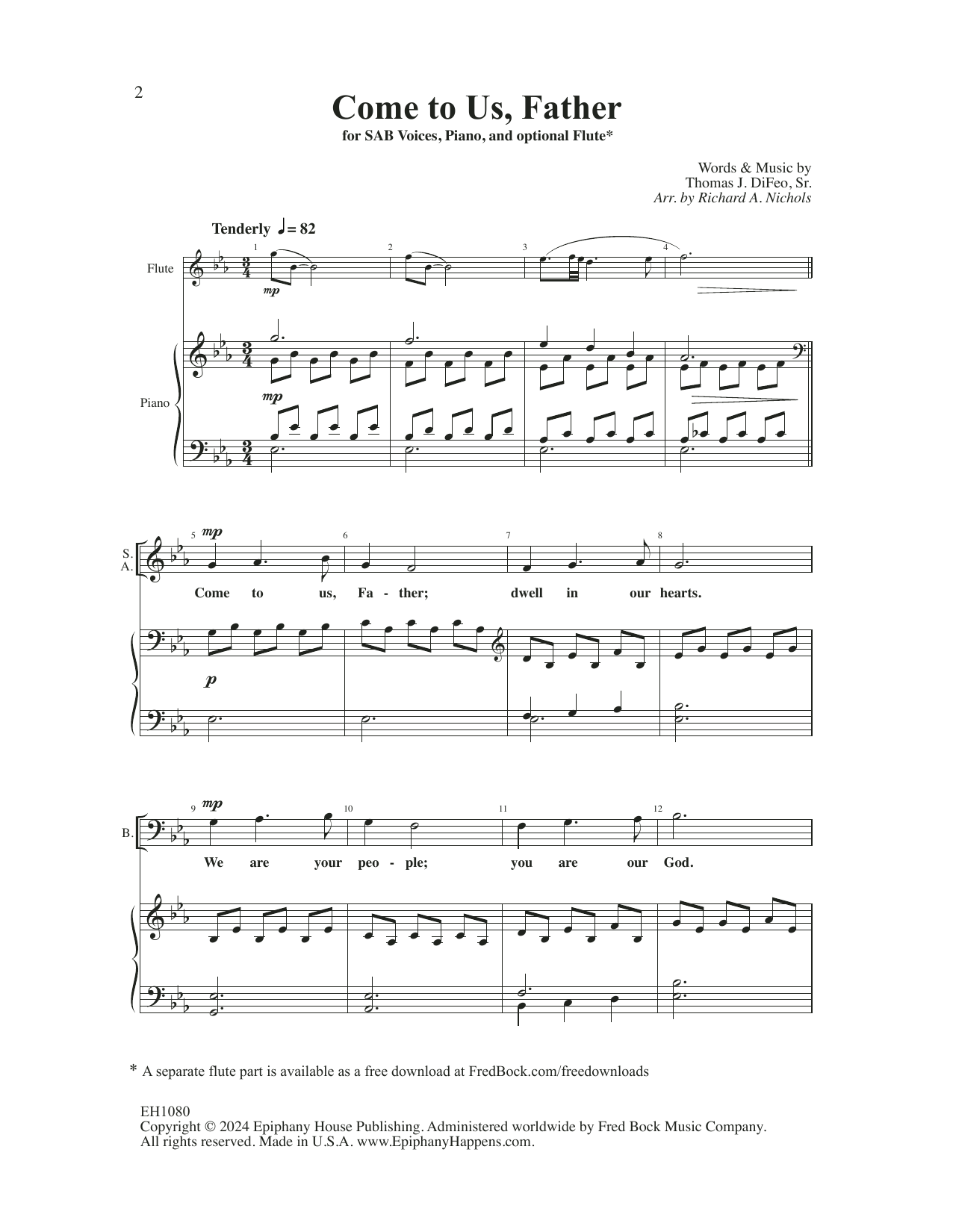 Produktbild zu:  Come To Us, Father (arr. Richard A. Nichols) - Tom DiFeo