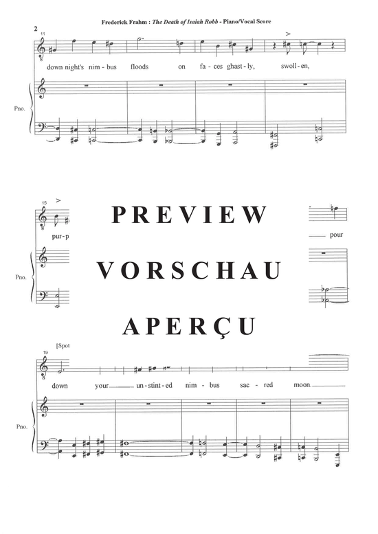 Product gallery: Page 13 of 21 The Death of Isiah Robb , , (mezzo soprano, baritone + male choir TBB + piano)