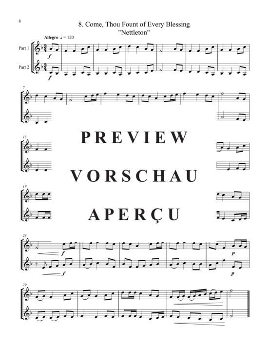 Produktgalerie: Seite 9 von 10 8 Hymnen Duette , , (2x Trompete/Horn/Bariton)