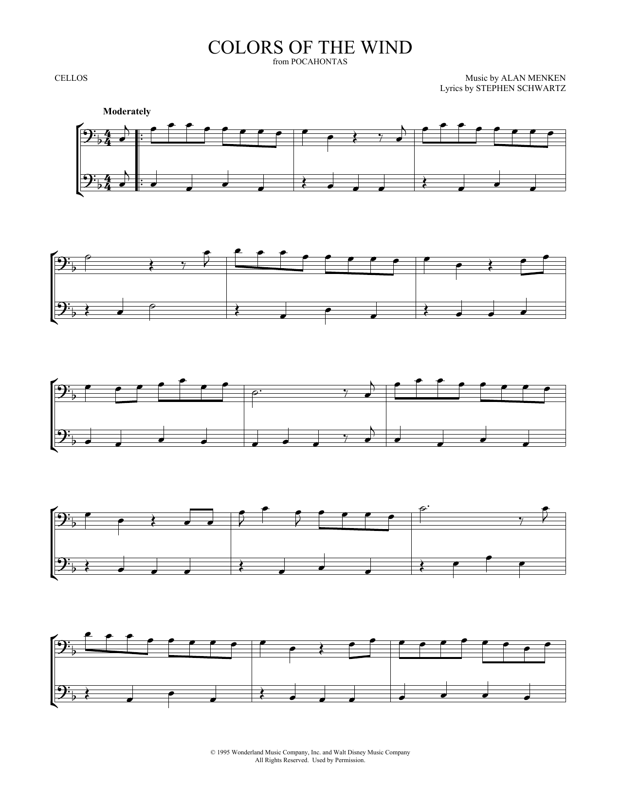 Produktgalerie: Seite 1 von 1 Colors Of The Wind, Vanessa Williams, Violoncello