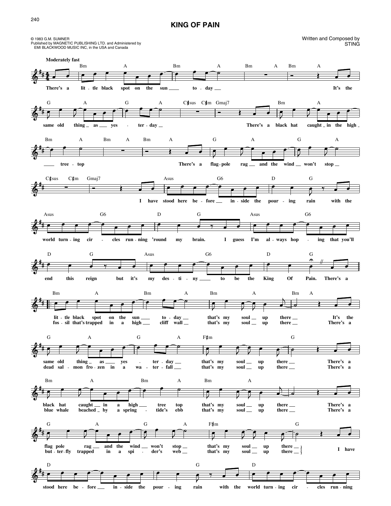 Produktbild zu:  King Of Pain - The Police