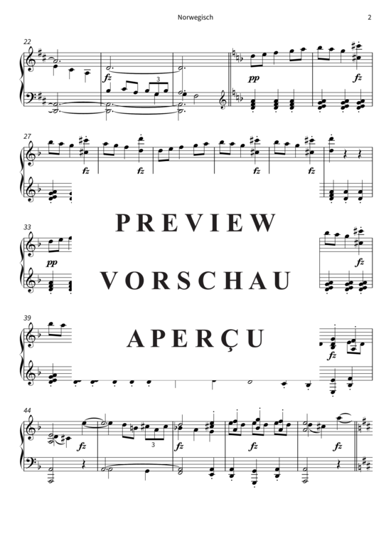 Product gallery: Page 5 of 6 Norwegisch - Nr. 6 aus Lyrische Stücke, Buch 1, op. 12 , , Piano Solo