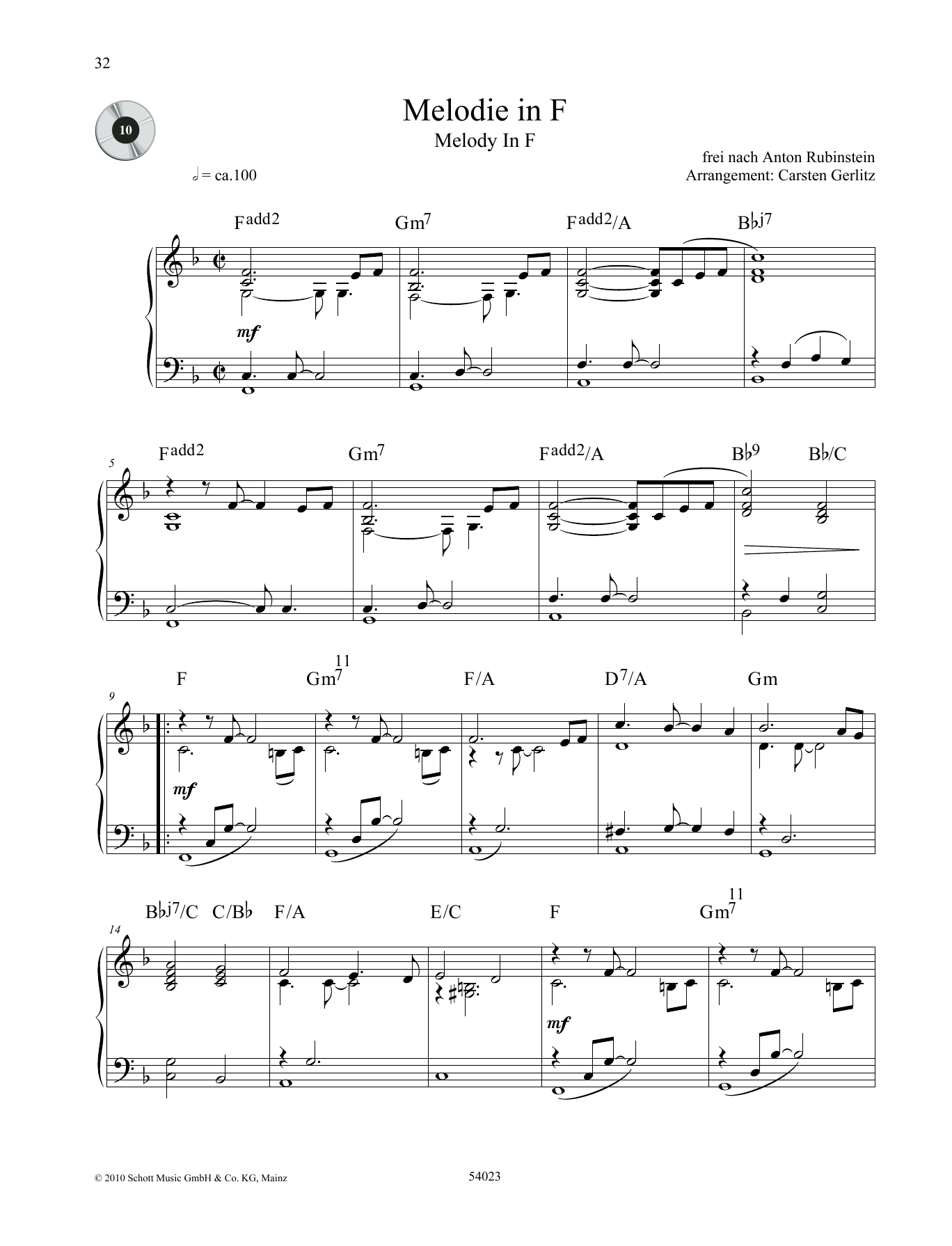 Produktbild zu: Melody in F