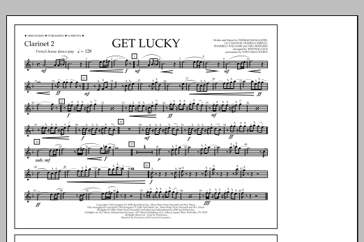 Produktbild zu:  Get Lucky - Clarinet 2 - Tom Wallace