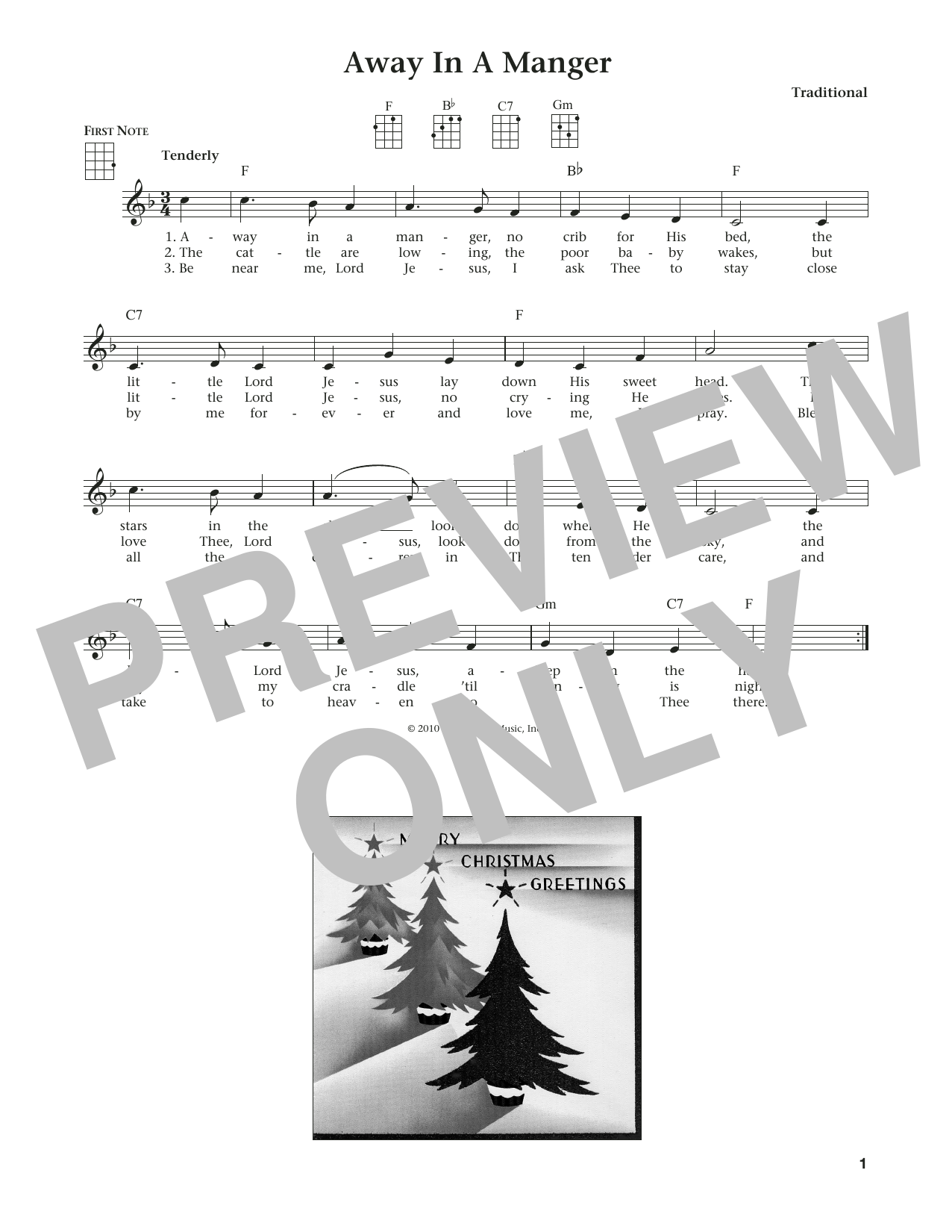Product gallery: Page 1 of 1 Away In A Manger (from The Daily Ukulele) (arr. Liz and Jim Beloff), James R. Murray