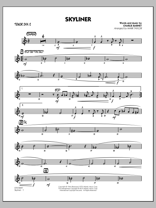 Produktgalerie: Seite 1 von 1 Skyliner - Tenor Sax 2, 