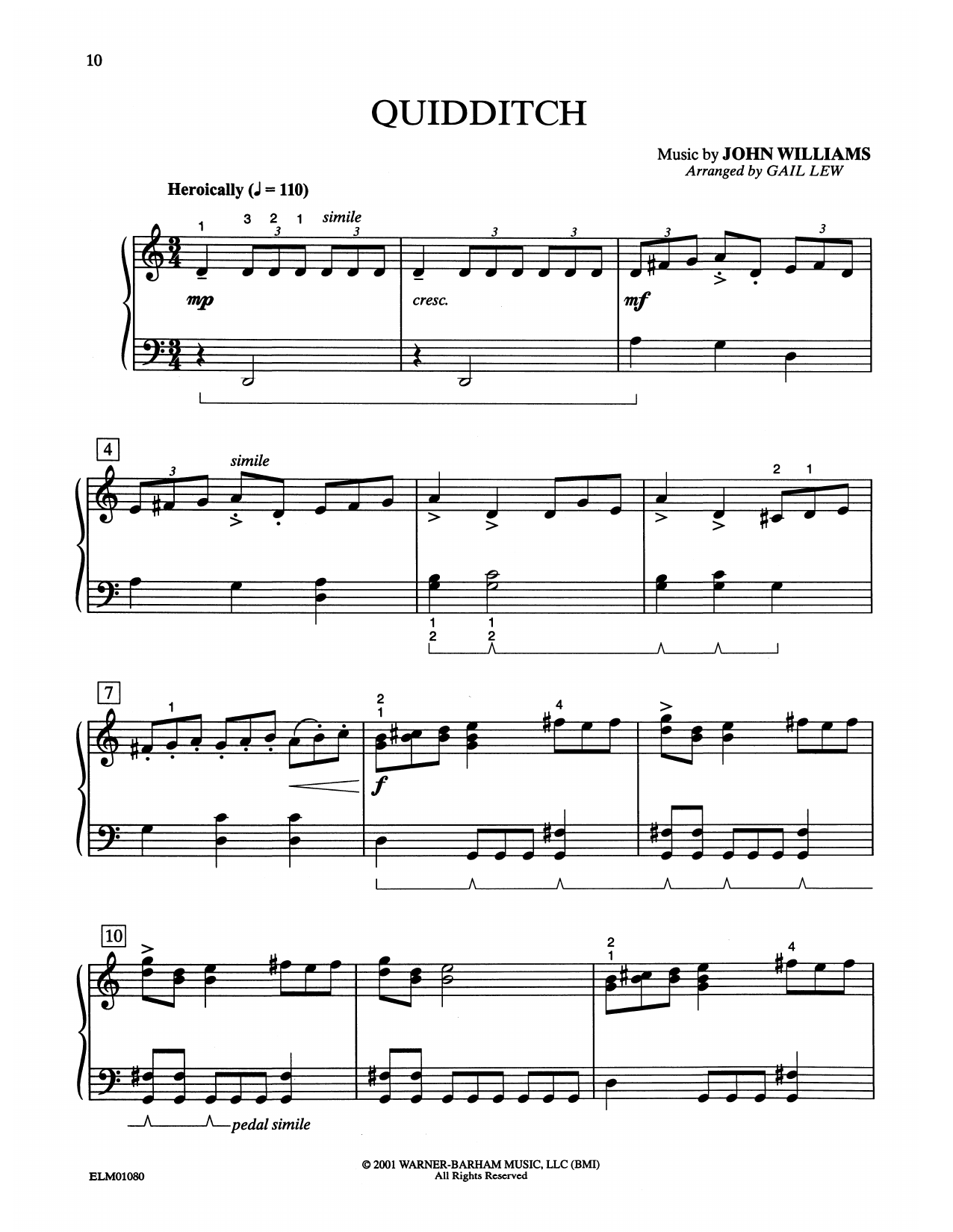 Produktbild zu: Quidditch (from Harry Potter) (arr. Gail Lew)
