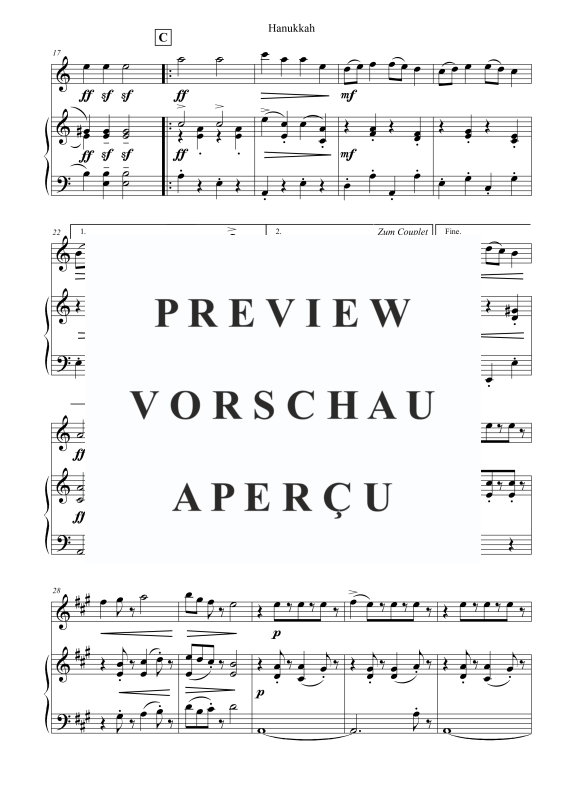 Produktgalerie: Seite 3 von 6 Hanukkah, , Oboe und Klavier