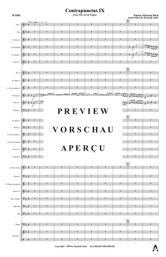 Produktgalerie: Seite 4 von 18 Contrapunctus 9 aus Kunst der Fuge , , (Concert Band)