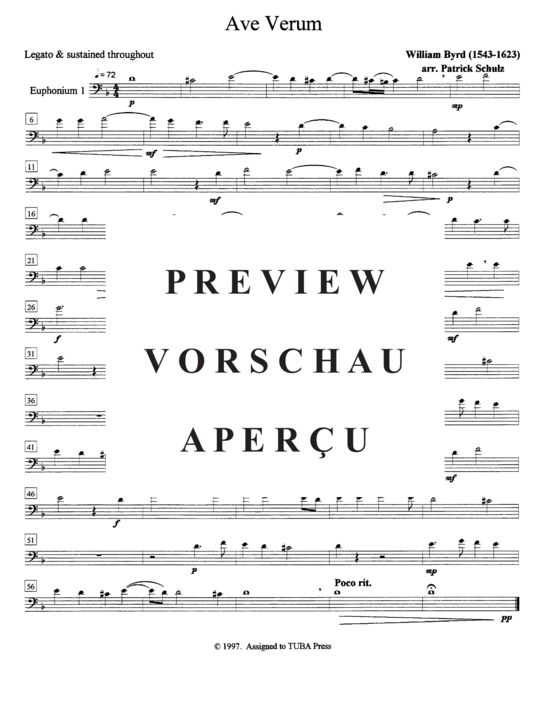 Product gallery: Page 7 of 10 Ave Verum , , (Tuba Quartett EETT)