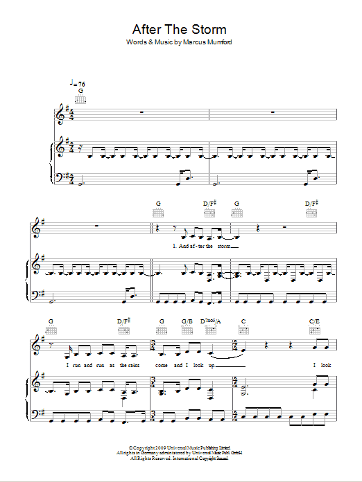 Produktgalerie: Seite 1 von 1 After The Storm, Mumford & Sons, Gesang, Gitarre, Klavier