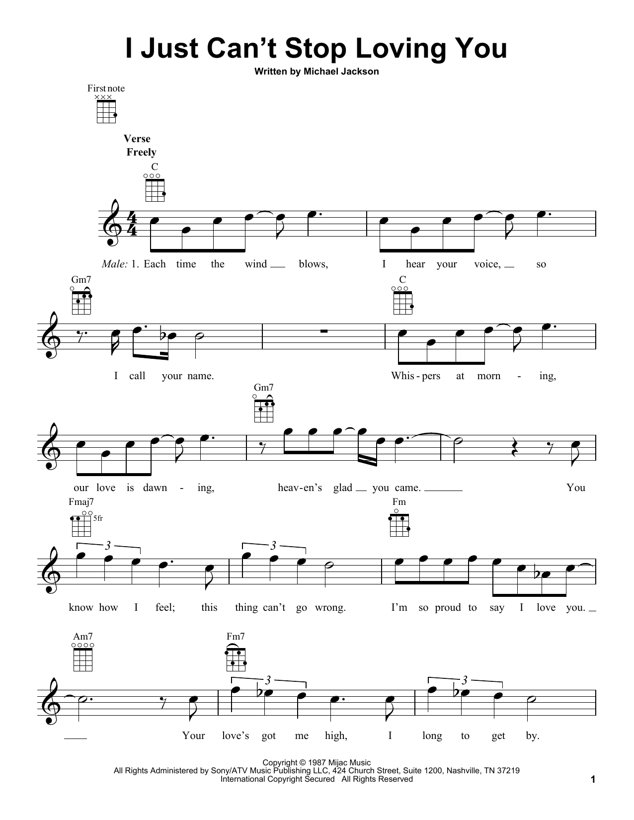 Product gallery: Page 1 of 1 I Just Can't Stop Loving You, Michael Jackson