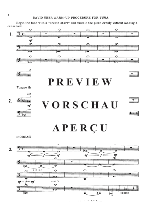 Product gallery: Page 6 of 21 David Uber Warm-Up Procedure for Tuba , , (Tuba Solo)