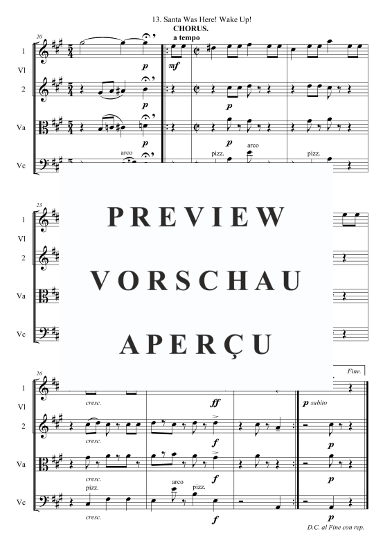 Produktgalerie: Seite 4 von 9 Santa Was Here! Wake Up!, , Streicher Quartett